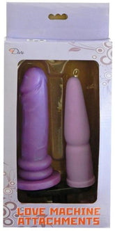 Love Machine Attachment DP Silicone Dong and Probe Anal Dildos